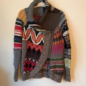 Desigual Dream Every Day Multi Color Zip Sweater